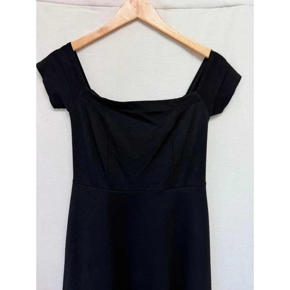 Free People Black Mambo Off-the-Shoulder Minidress Women XS/S Black Minimalist